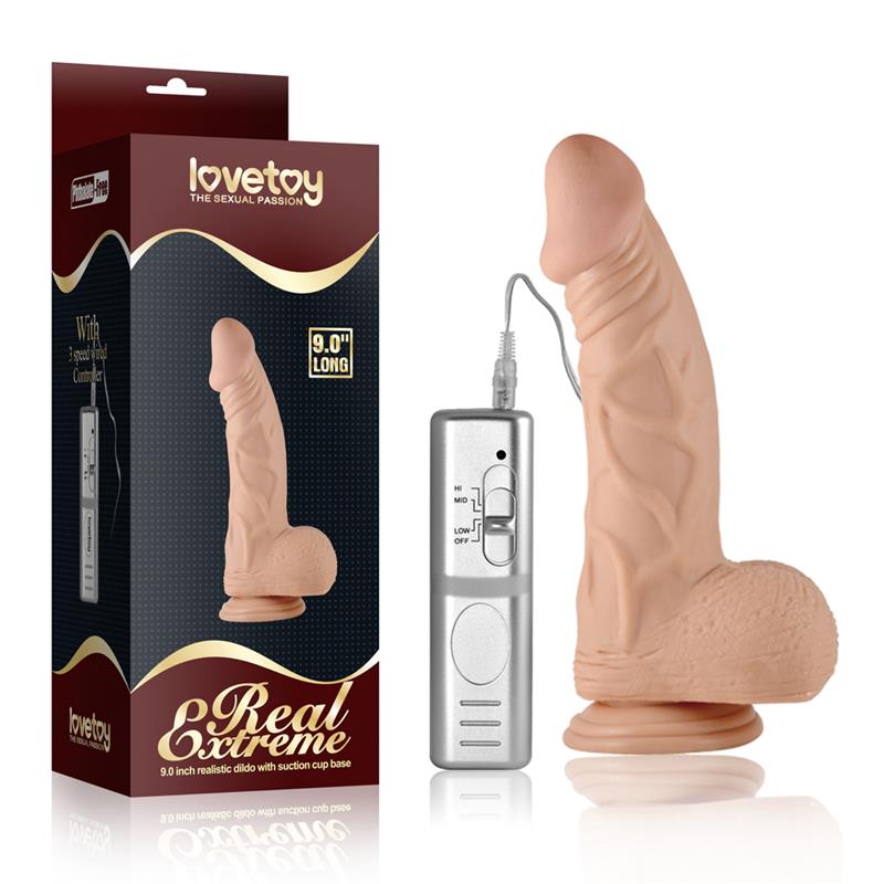 Realistinis dildo su 3 vibracijos greičiais