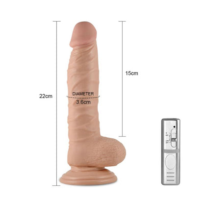 Dildo su vibracija ir tikroviška tekstūra