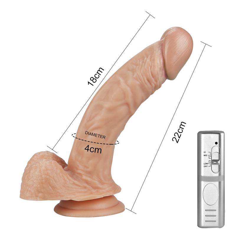Tikroviškas dildo su 3 vibracijos režimais