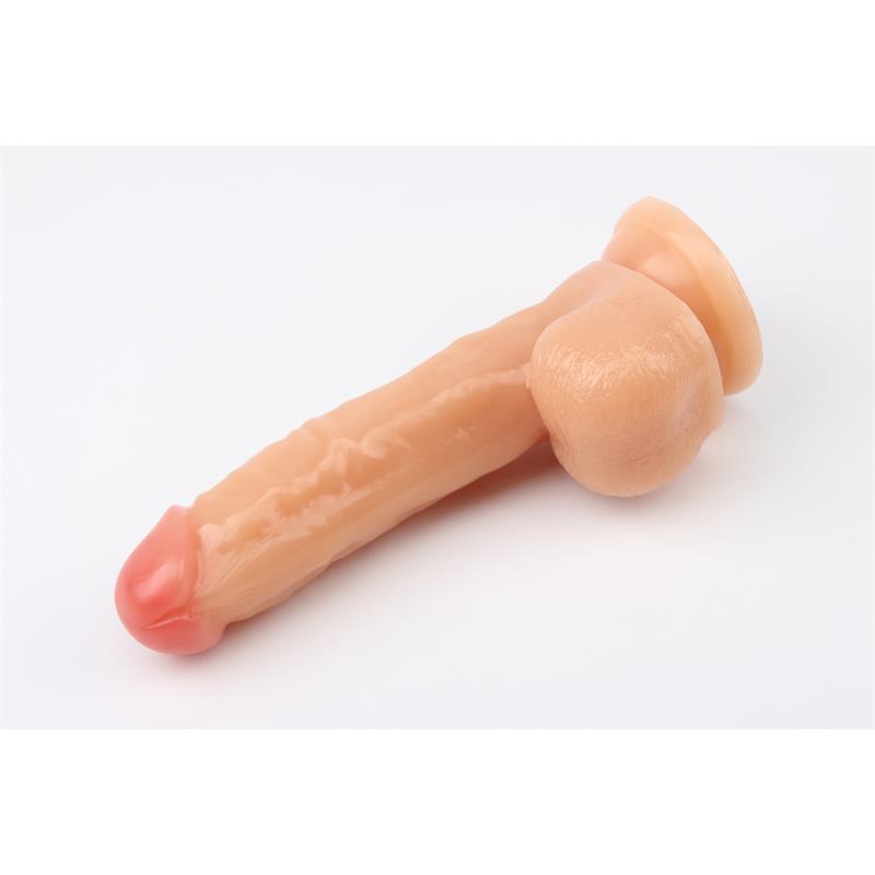 Tikroviškas dildo su siurbtuku ir natūralia tekstūra