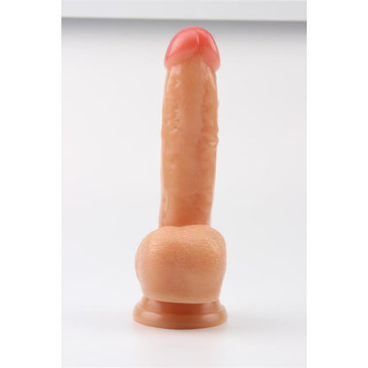 Tikroviškas dildo su siurbtuku ir natūralia tekstūra