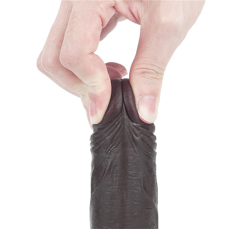 Dvisluoksnis dildo su tikroviška tekstūra