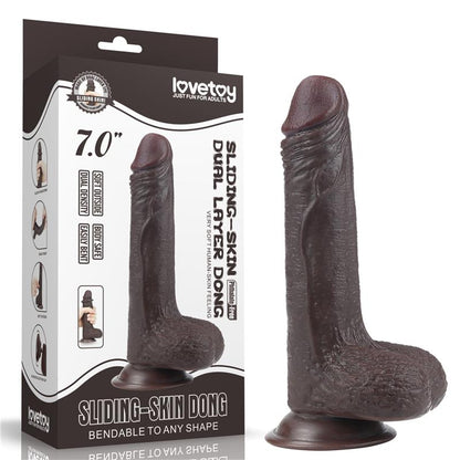 Dvisluoksnis dildo su tikroviška tekstūra