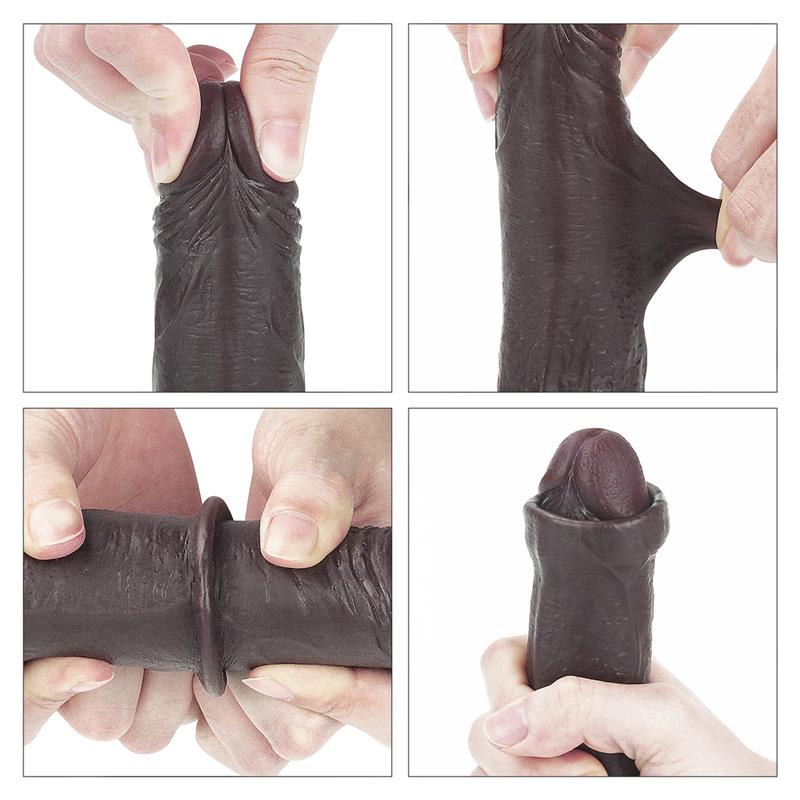 Dvisluoksnis dildo su tikroviška tekstūra