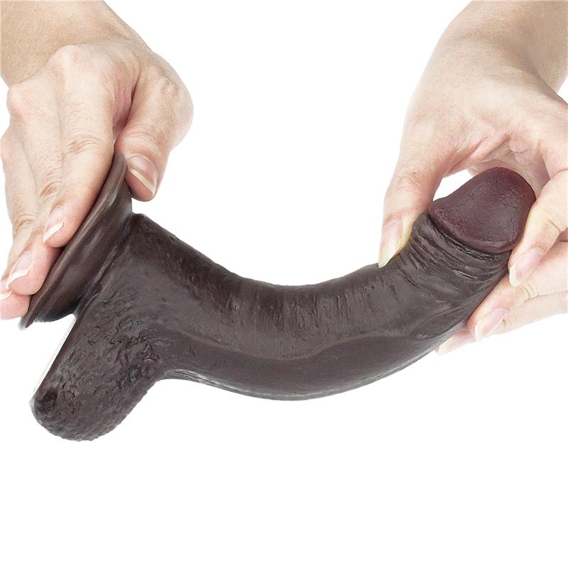 Dvisluoksnis dildo su tikroviška tekstūra