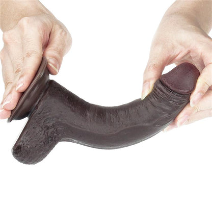 Dvisluoksnis dildo su tikroviška tekstūra