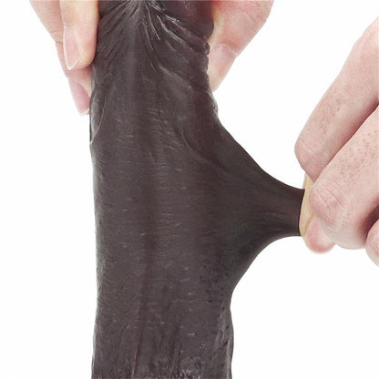 Dvisluoksnis dildo su tikroviška tekstūra