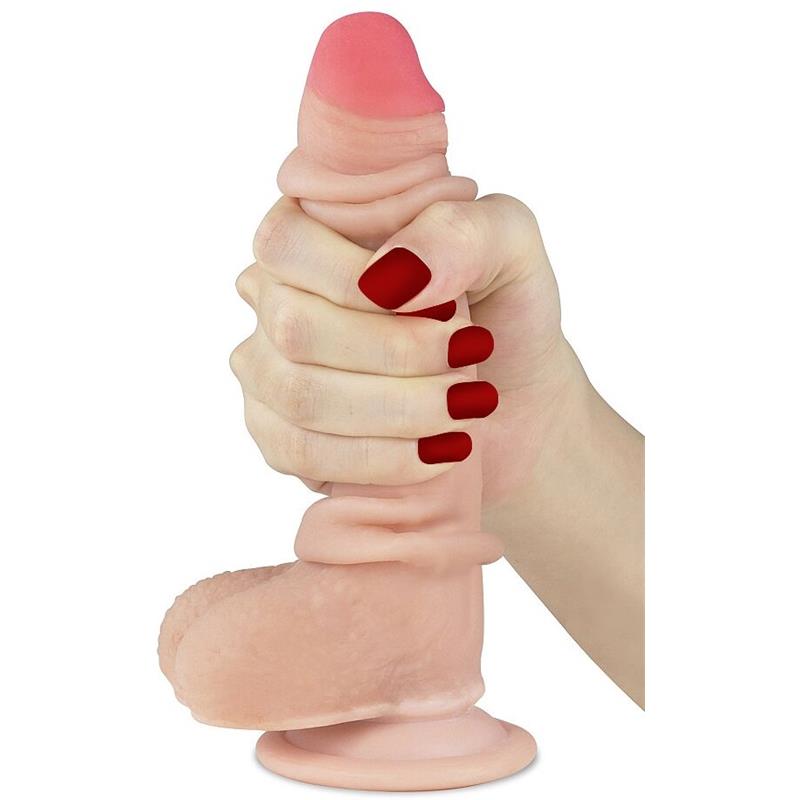 Dvisluoksnis dildo su natūraliu pojūčiu