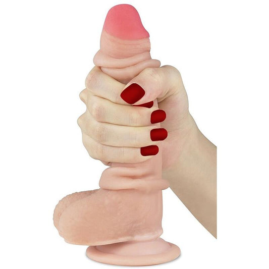 Dvisluoksnis dildo su natūraliu pojūčiu