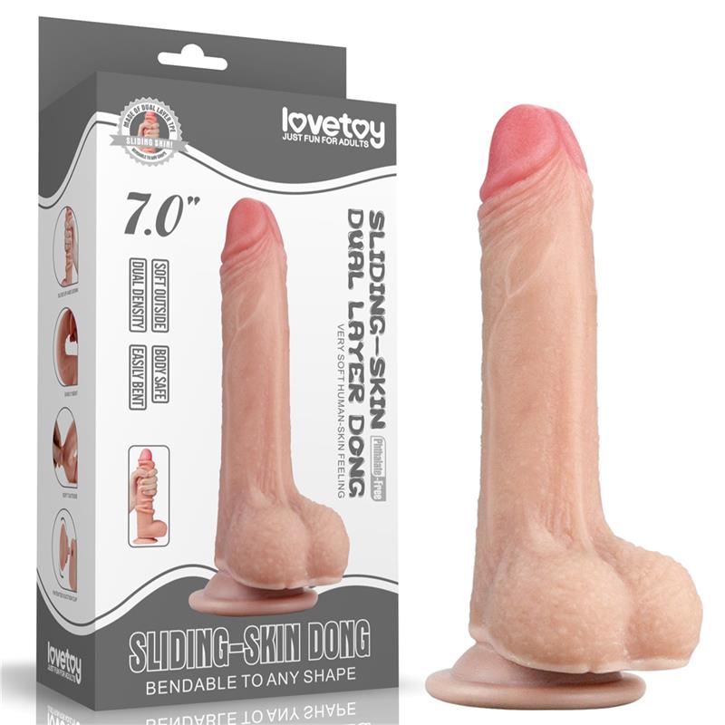 Dvisluoksnis dildo su natūraliu pojūčiu