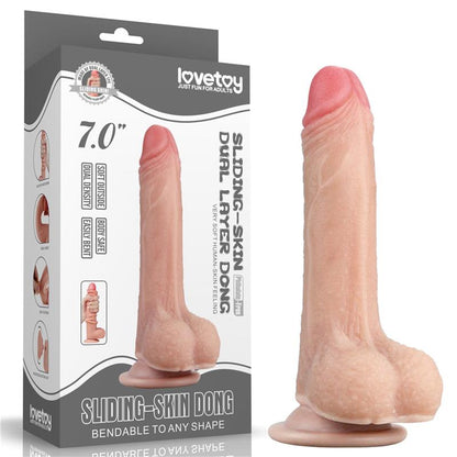 Dvisluoksnis dildo su natūraliu pojūčiu