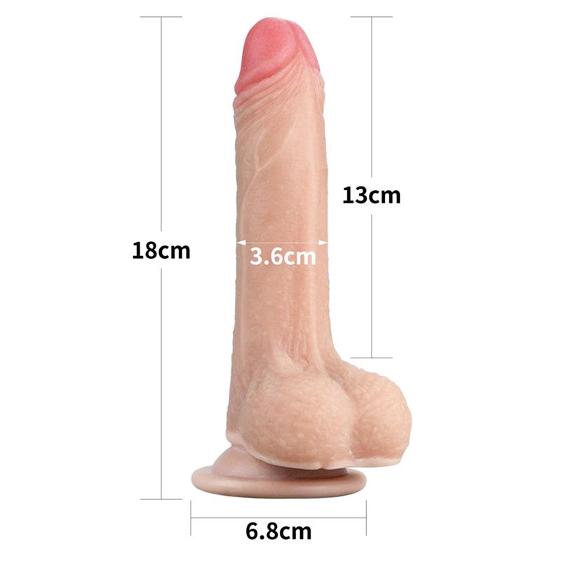 Dvisluoksnis dildo su natūraliu pojūčiu