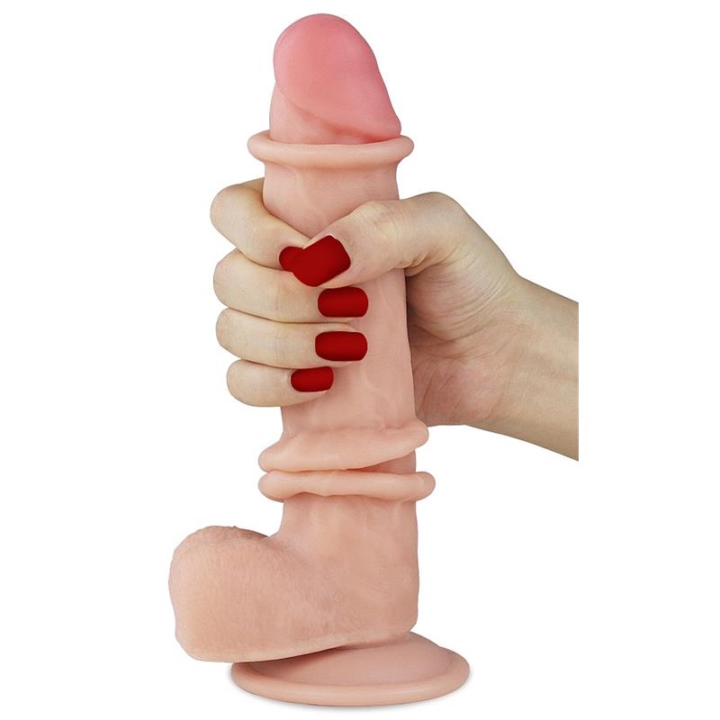 Dildo su dvigubo sluoksnio realistiniu jausmu