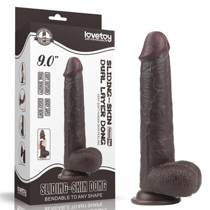 Dildo su dvisluoksne medžiaga ir lankstumu
