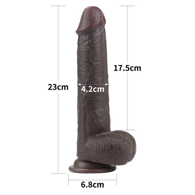 Dildo su dvisluoksne medžiaga ir lankstumu