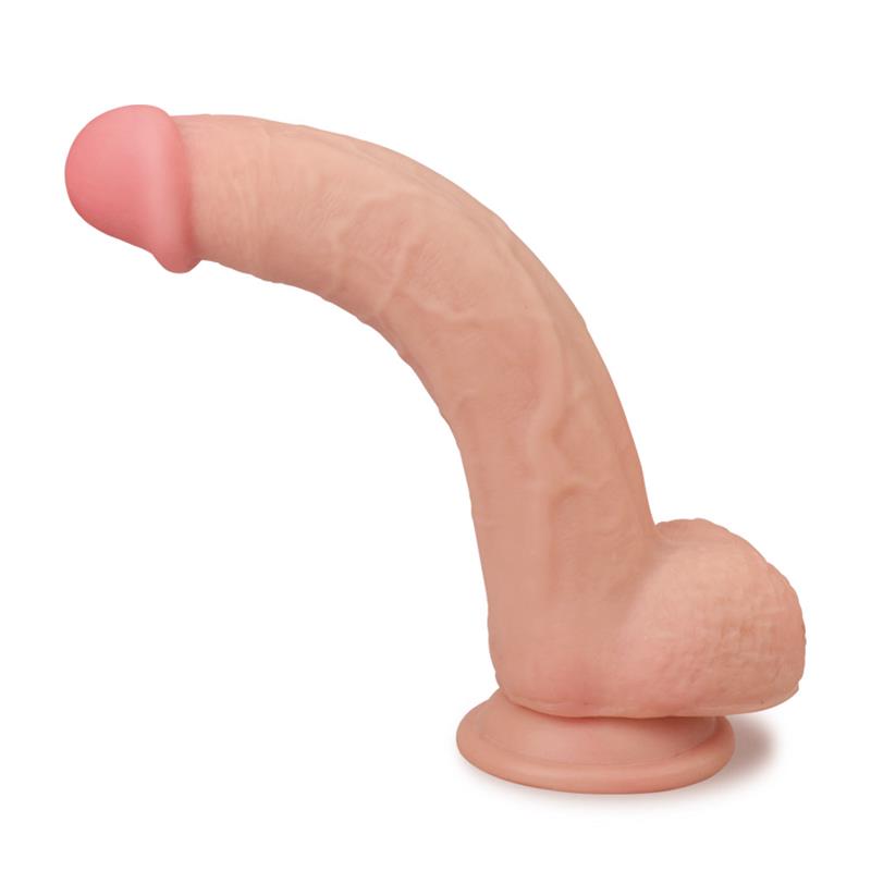Dvisluoksnis dildo su natūralia tekstūra