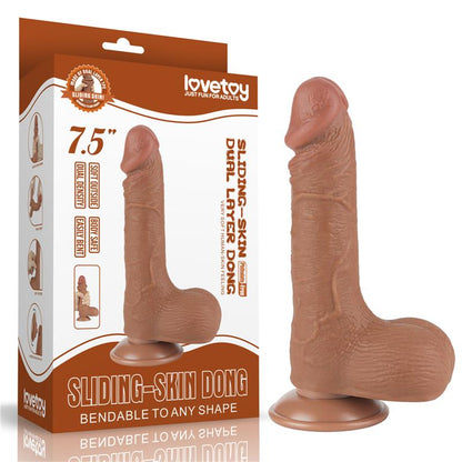 Tikroviškas dildo su dvigubu tankiu ir lankstumu