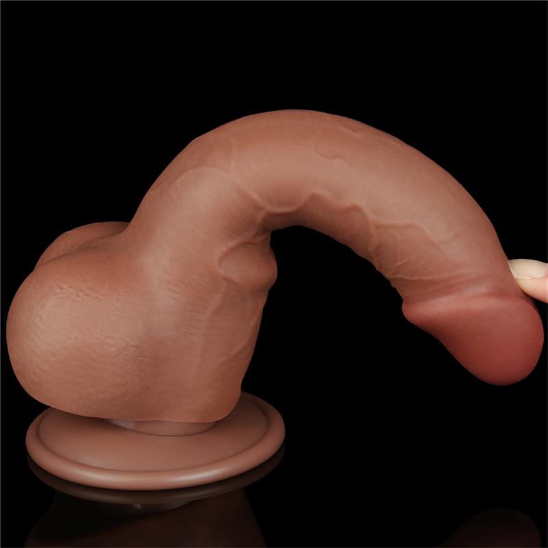 Tikroviškas dildo su dvigubo tankio pojūčiu