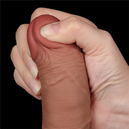 Dviejų sluoksnių dildo su natūraliu pojūčiu
