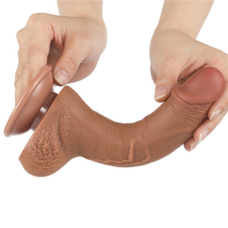 Dviejų sluoksnių dildo su natūraliu pojūčiu