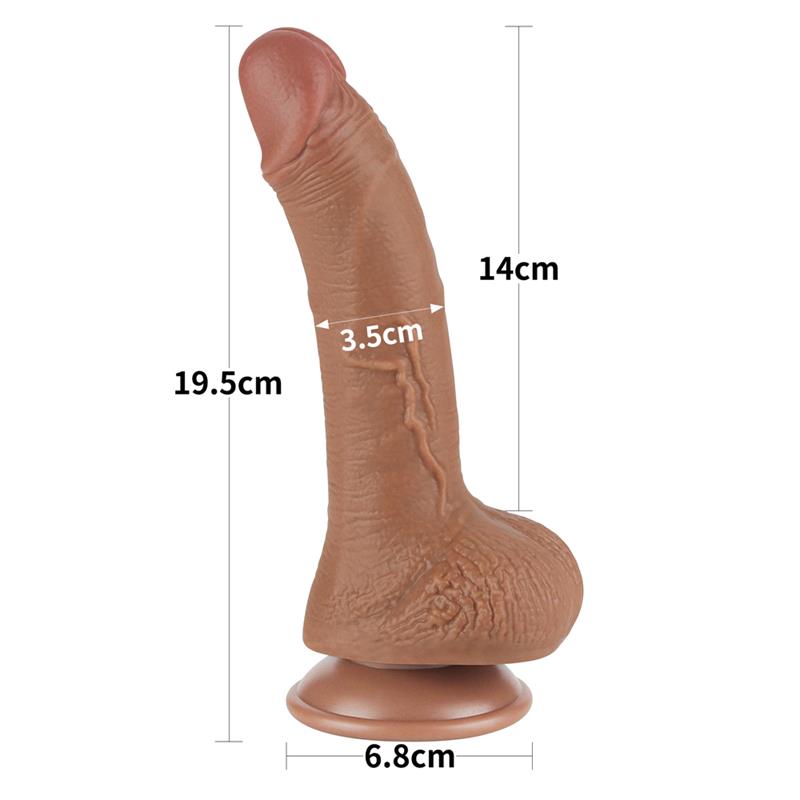 Dviejų sluoksnių dildo su natūraliu pojūčiu