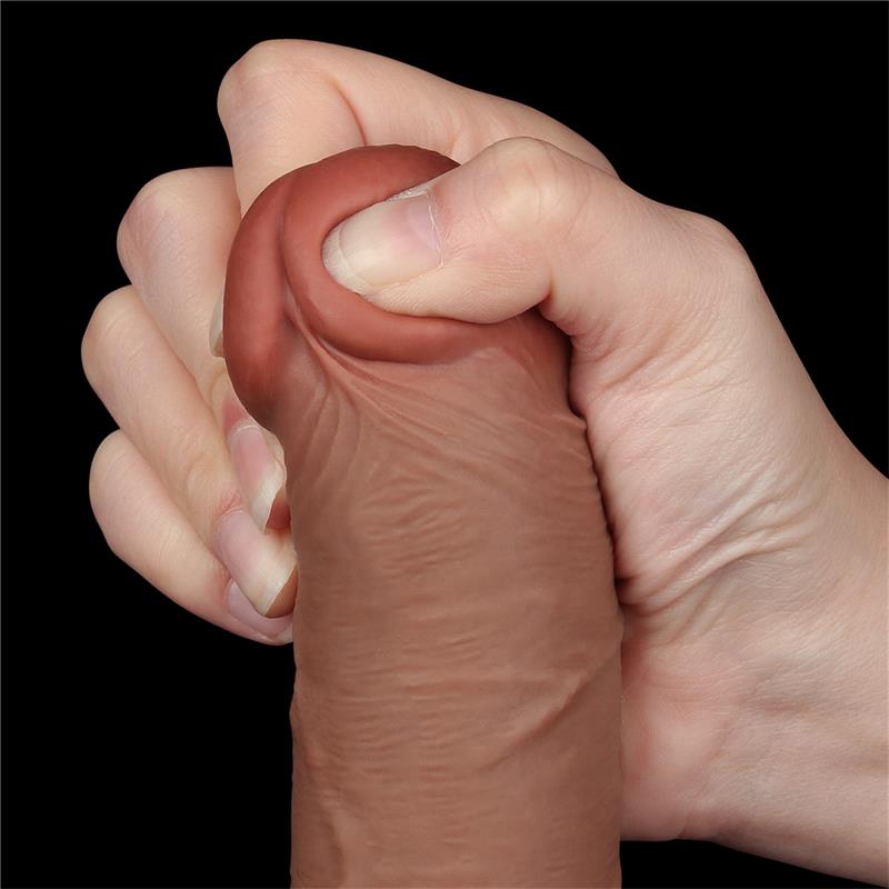 Realistinis dildo su dviejų sluoksnių konstrukcija