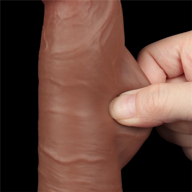Dvigubo sluoksnio dildo su natūraliu pojūčiu