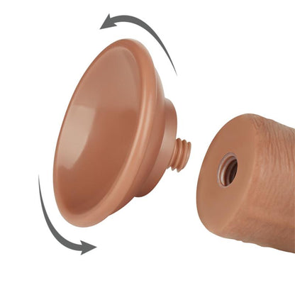Realistinis dildo su dviejų sluoksnių konstrukcija