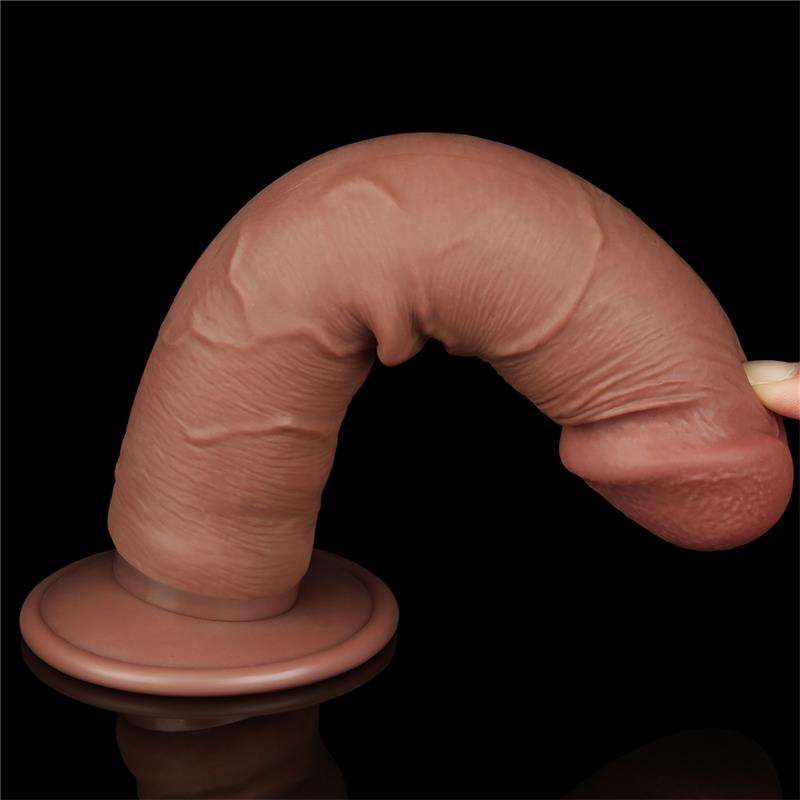 Realistinis dildo su dviejų sluoksnių konstrukcija