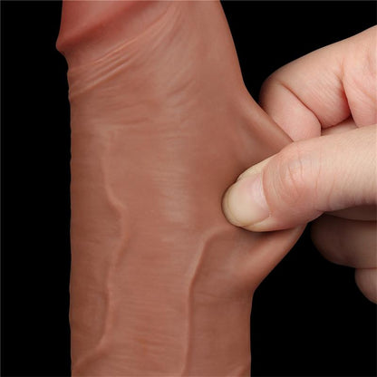Realistiškas dildo su dvigubo tankio tekstūra
