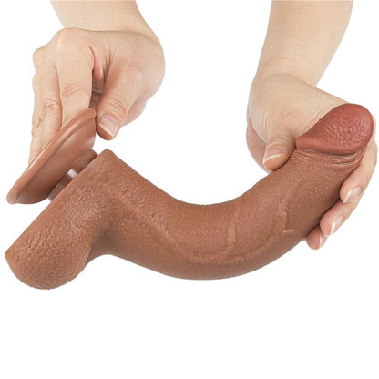 Realistinis dildo su dvigubo tankio pojūčiu