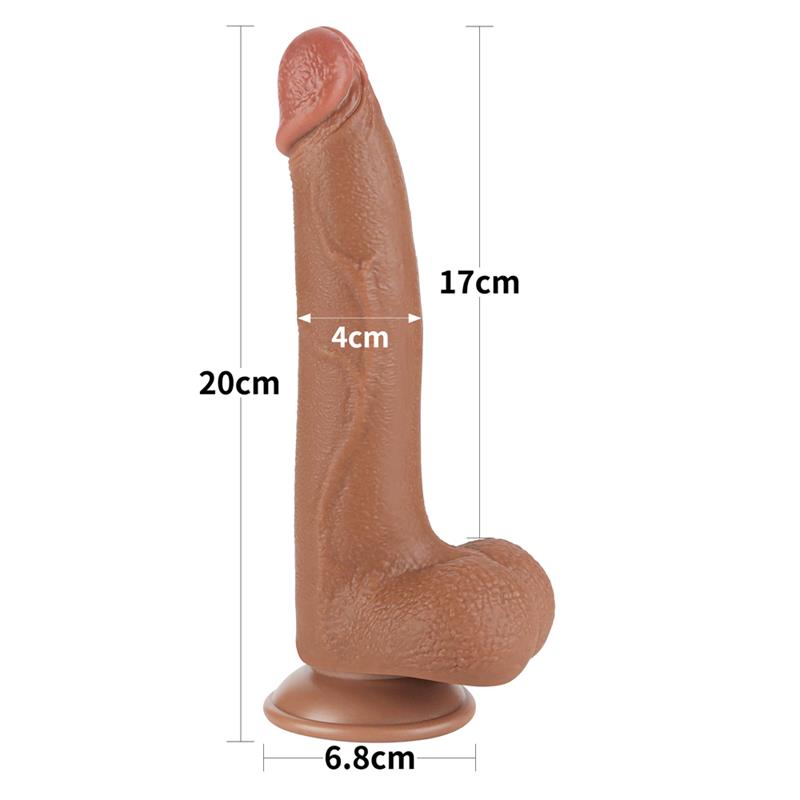 Realistinis dildo su dvigubo tankio pojūčiu