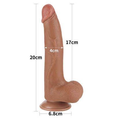 Realistinis dildo su dvigubo tankio pojūčiu