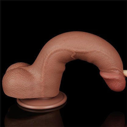 Realistinis dildo su dvigubo tankio pojūčiu