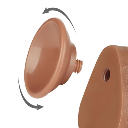Realistinis dildo su dvigubo tankio pojūčiu