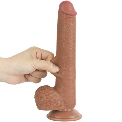 Dviejų sluoksnių dildo su lankstumu ir tikroviškumu