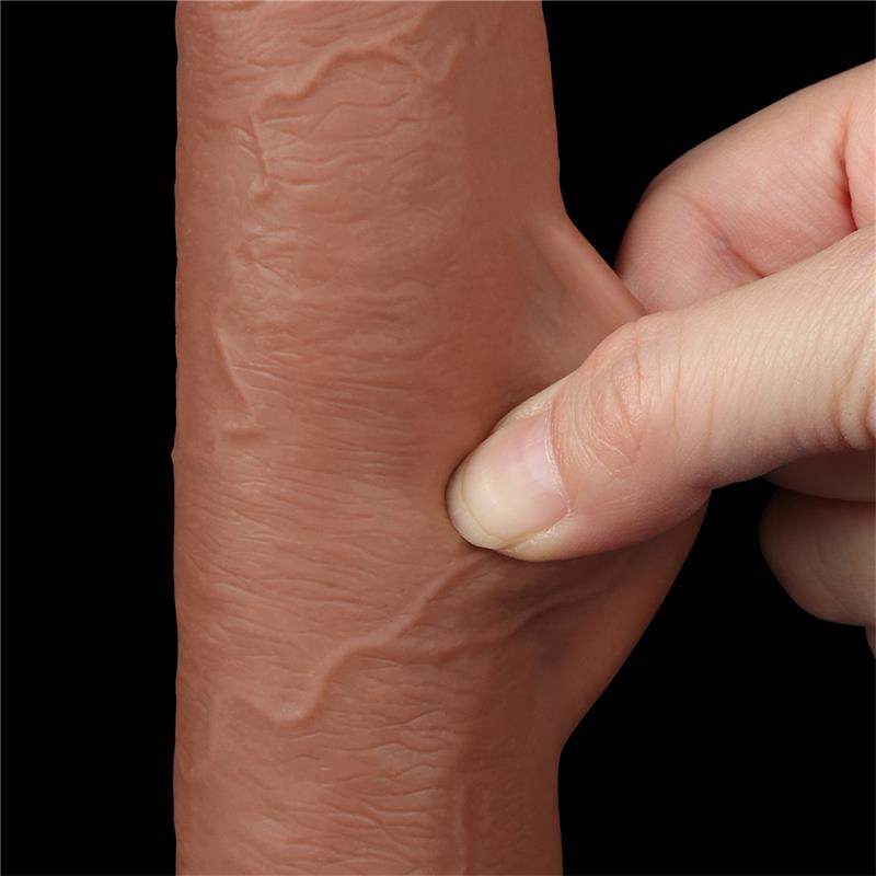 Dviejų sluoksnių dildo su lankstumu ir tikroviškumu