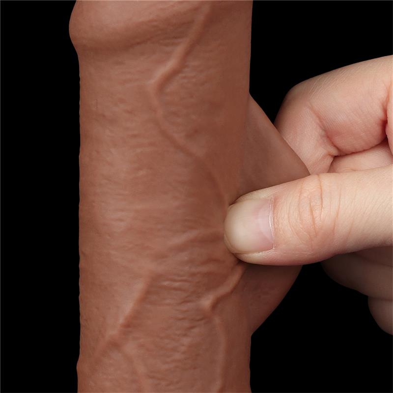 Tikroviškas dildo su dviejų sluoksnių konstrukcija