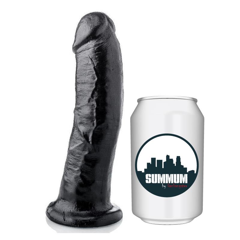 Realistiškas dildo su siurbtuku ir tekstūruotu paviršiumi