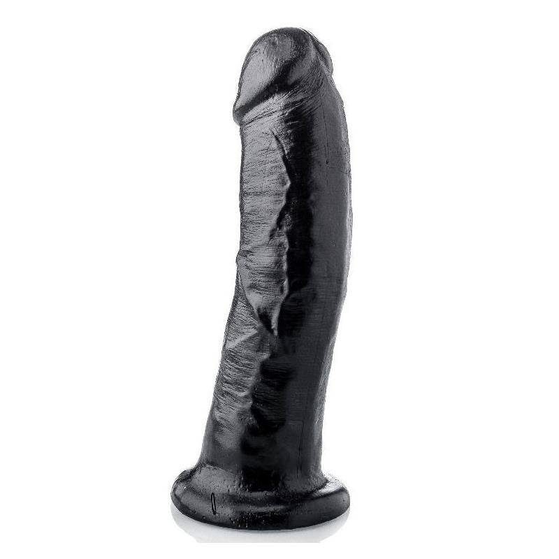 Realistiškas dildo su siurbtuku ir tekstūruotu paviršiumi
