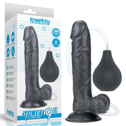 Purškiantis dildo su siurbtuku ir anatomiška forma