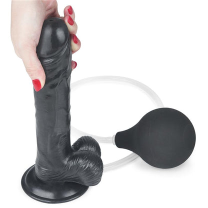 Purškiantis dildo su siurbtuku ir anatomiška forma