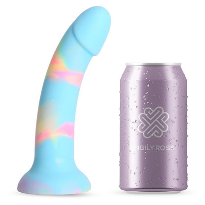 Dildo su siurbtuku ir glotniu paviršiumi