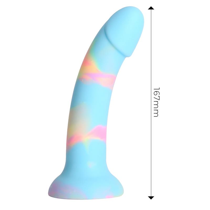 Dildo su siurbtuku ir glotniu paviršiumi