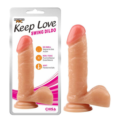 Tikroviškas dildo su siurbtuku ir ergonomiška forma