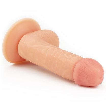 Realistiškas dildo su siurbtuku ir minkšta tekstūra