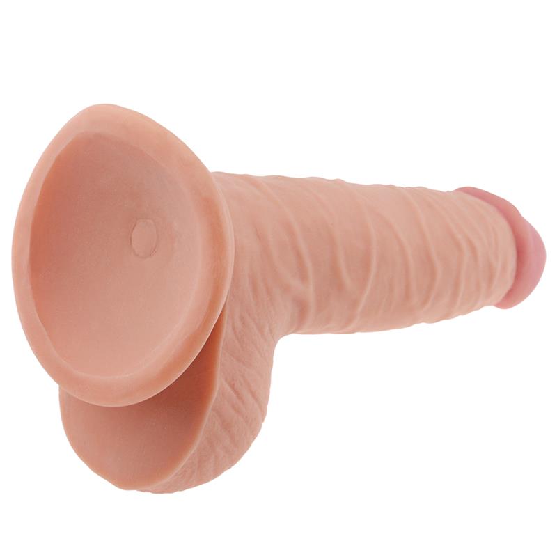 Anatomiškas dildo su siurbtuku ir minkšta tekstūra