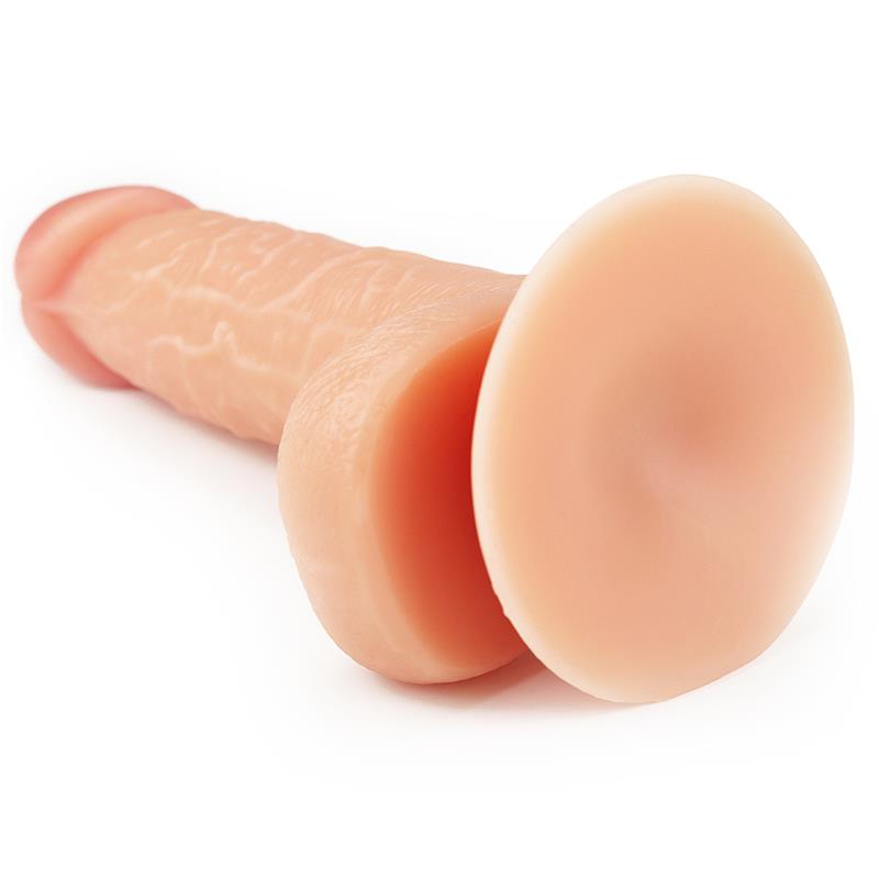 Dildo su siurbtuku ir tikrovišku paviršiumi