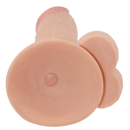 Minkštas dildo su siurbtuku ir tikroviška tekstūra