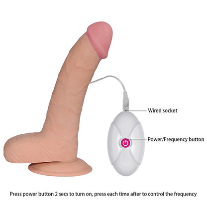 Dildo su vibracija ir realistišku kontūru